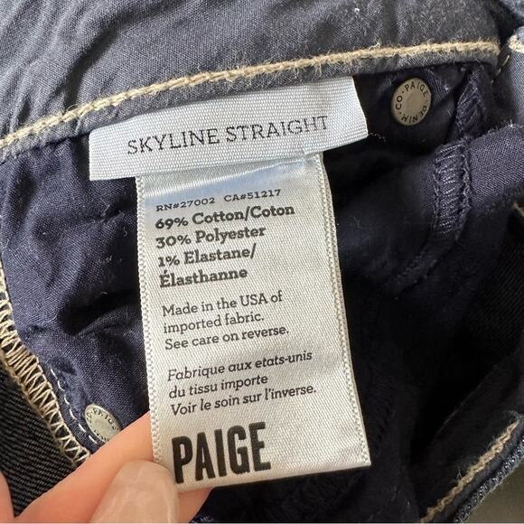 Paige Womens Jeans SIze 27 Skyline Straight Denim Dark Blue - Picture 6 of 8